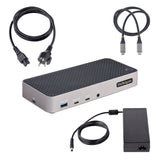 StarTech.com 116E-USBC-DOCK dockingstation Ledningsført USB 3.2 Gen 2 (3.1 Gen 2) Type-C Grå, Sølv