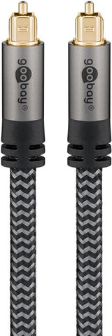 Goobay 65305 lydkabel 2 m Toslink Sort, Sølv