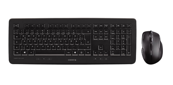 CHERRY DW 5100 tastatur Mus inkluderet Universel RF trådløst AZERTY Belgisk Sort