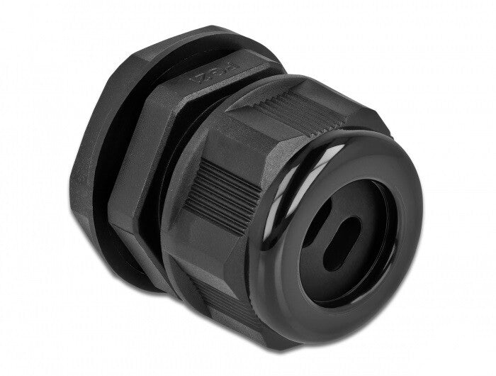 DeLOCK 60391 kabelforskruning Sort Plast 2 stk