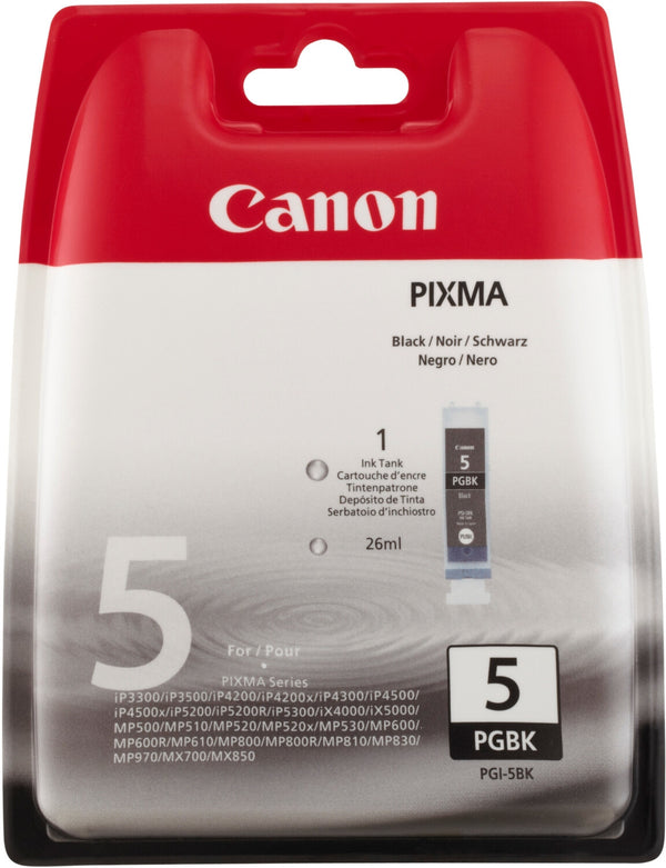 Canon PGI-5BK blækpatron 1 stk Original Standard udbytte Sort