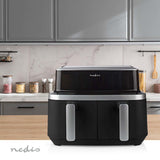 Nedis KAAF320BK frituregryde Dobbelt 4,2 L Enkeltstående 2600 W Varmluftsteger Sort