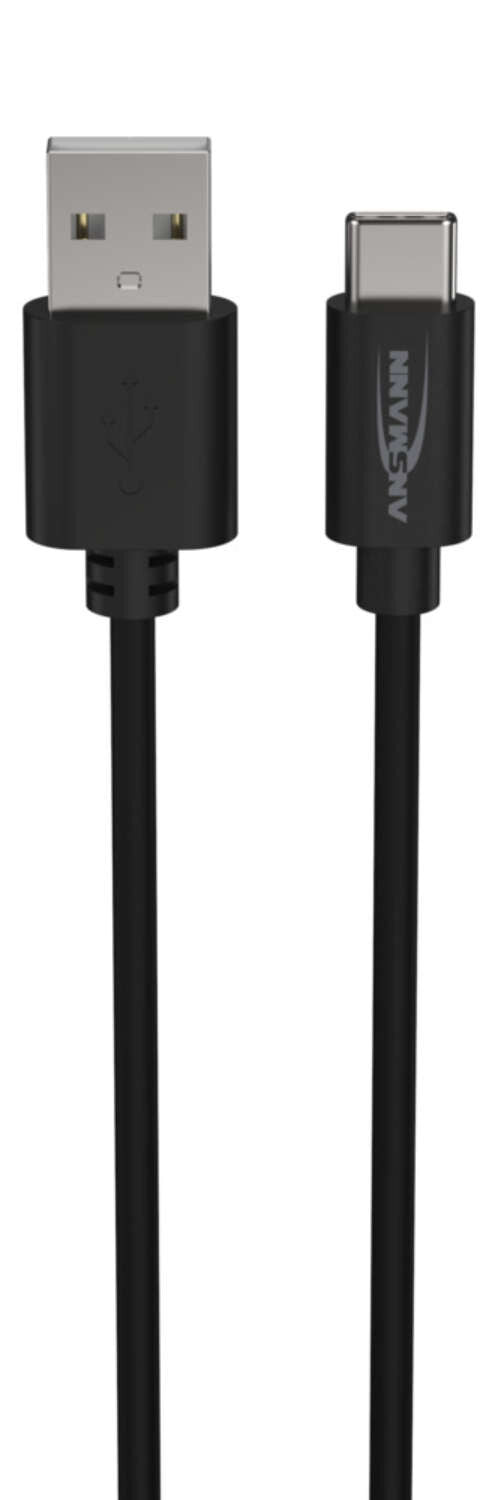 Ansmann 1700-0130 USB-kabel 1 m USB A USB C 0,48 Gbit/sek. Sort