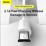 Baseus TZCAMZJ-02 USB-kabel 1,5 m USB A Micro-USB B 0,48 Gbit/sek. Hvid