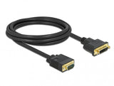 DeLOCK 86757 videokabel adapter 2 m DVI-A VGA (D-Sub) Sort