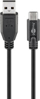 Goobay 55469 USB-kabel USB 2.0 3 m USB C USB A 0,48 Gbit/sek. Sort