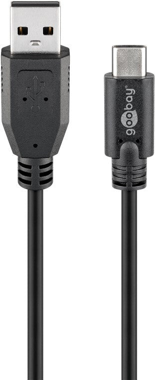 Goobay 55469 USB-kabel USB 2.0 3 m USB C USB A 0,48 Gbit/sek. Sort