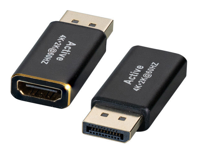 EFB Elektronik EB484-4K60 kabel kønsskifter DisplayPort HDMI Sort