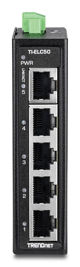 Trendnet TI-ELC50 netværksswitch Ikke administreret Fast Ethernet (10/100) Sort
