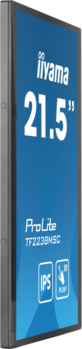 iiyama TF2238MSC-B1 computerskærm 53,3 cm (21") 1920 x 1080 pixel Fuld HD LED Berøringsskærm Sort