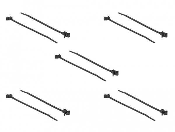 DeLOCK 18893 kabelsamler Udløselig kabelbinder Nylon Sort 10 stk
