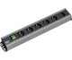 Bachmann 300.003 strømforsyningsenhed (PDU) 6 AC stikkontakt(er) 2U Sort, Grå