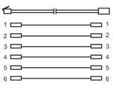 Goobay TEL 6P6C/RJ12, 10m Sort