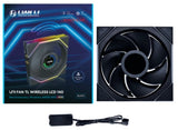 Lian Li Uni Fan TL WIRELESS LCD 140 REVERSE BLADE Computerkabinet Ventilator 14 cm Sort 1 stk