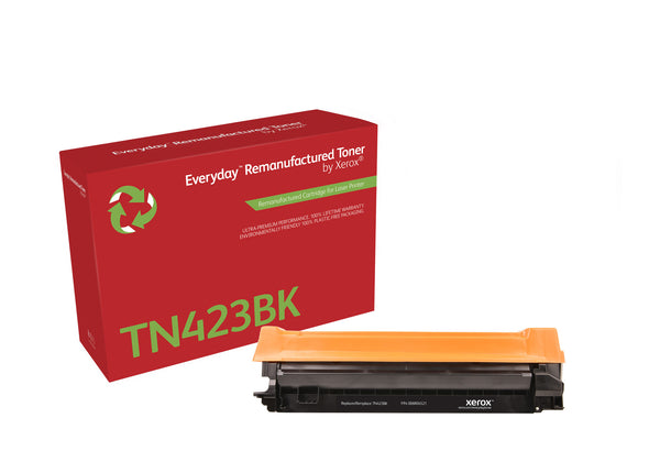 Everyday™ sprt Remanufactured Toner by Xerox compatible with Brother TN423BK, Høj kapacitet
