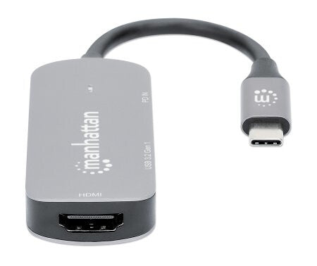 Manhattan 130707 dockingstation Ledningsført USB 3.2 Gen 1 (3.1 Gen 1) Type-C Aluminium