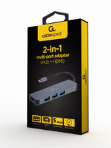 Gembird A-CM-COMBO2-01 dockingstation USB 3.2 Gen 1 (3.1 Gen 1) Type-C Grå