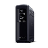 CyberPower VP1200ELCD UPS-enhed Interaktivt indgangsstik 1,2 kVA 720 W 5 AC stikkontakt(er)