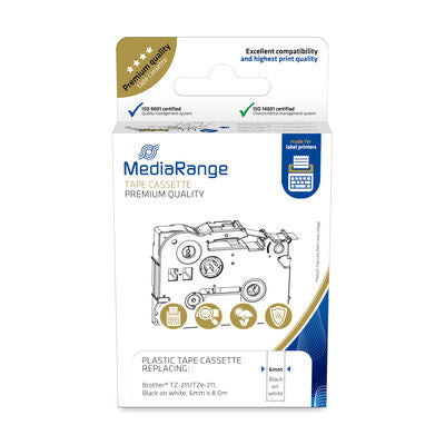 MediaRange MRBTZ211 print etiket Sort