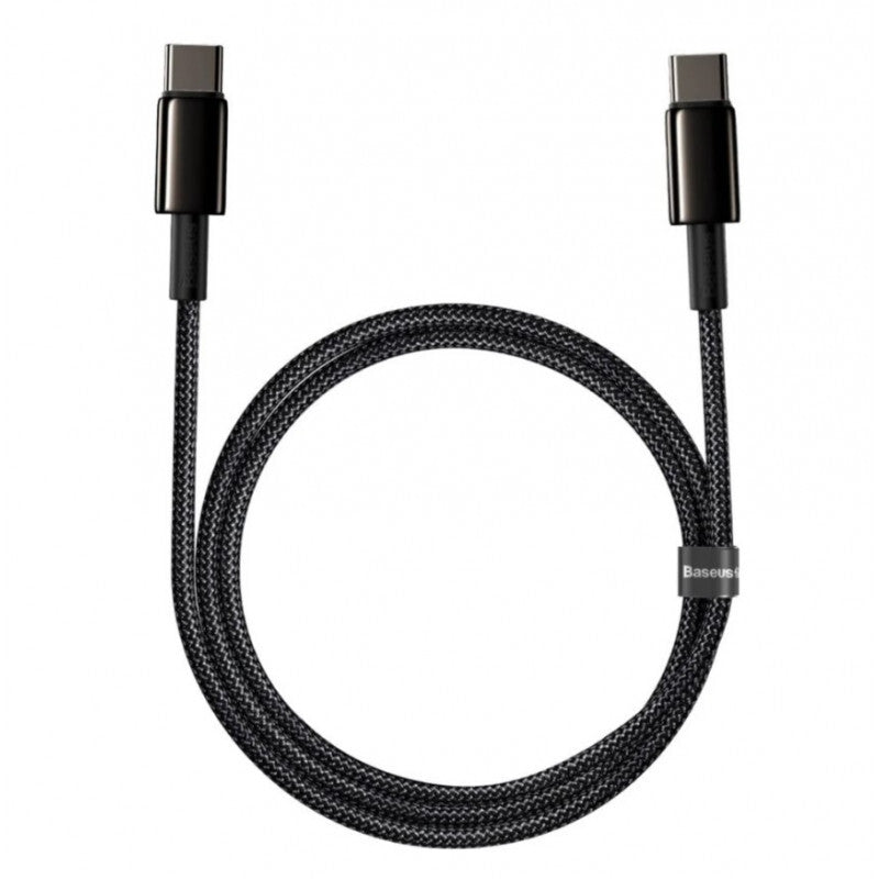 Baseus CATWJ-01 USB-kabel 1 m USB C 100 W Sort