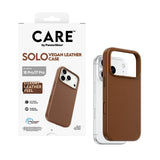 PanzerGlass CARE™ by ® Solo Vegan Leather Case Brun m. MagSafe iPhone 18 Pro | 17 Pro