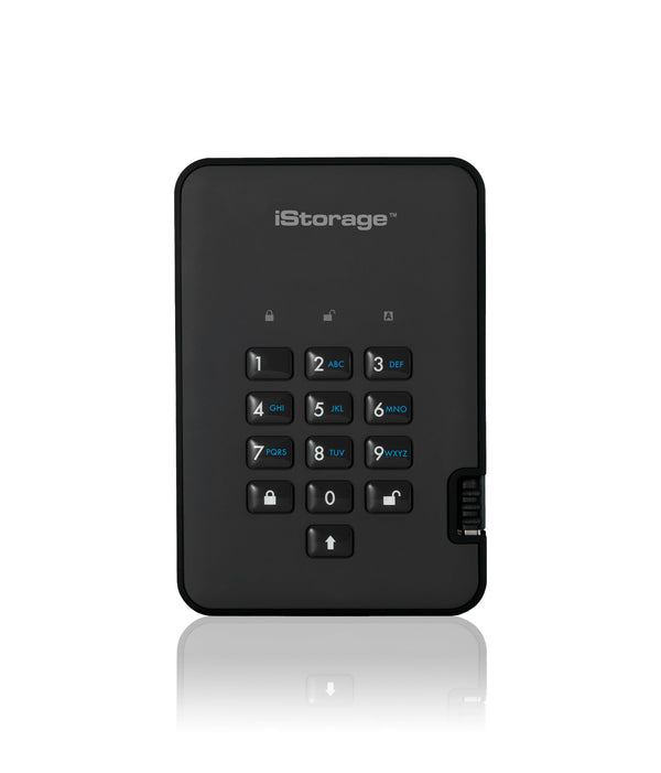 iStorage diskAshur 2 ekstern harddisk 4 TB 5400 rpm USB Type-A 3.2 Gen 1 (3.1 Gen 1) Sort