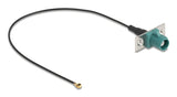DeLOCK 90732 koaxial kabel 1.13 0,2 m FAKRA E I-PEX MHF1 Sort, Turkis