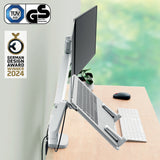 Leitz Ergo pladsbesparende dual monitor arm & laptop arm
