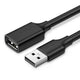 Ugreen USB A To Female Extension Cable Black 1M USB-kabel USB 2.0 0,48 Gbit/sek. Sort
