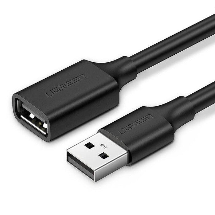 Ugreen USB A To Female Extension Cable Black 1M USB-kabel USB 2.0 0,48 Gbit/sek. Sort