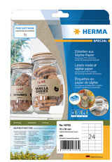 HERMA 10753 selvklæbende etiket Rektandel Permanent Brun 480 stk