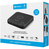 Sandberg 421-46 powerbank Lithium-Ion (Li-Ion) 25000 mAh Trådløs opladning Sort
