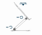 Gembird NBS-D1-03 laptop stativ Sølv 39,6 cm (15.6")