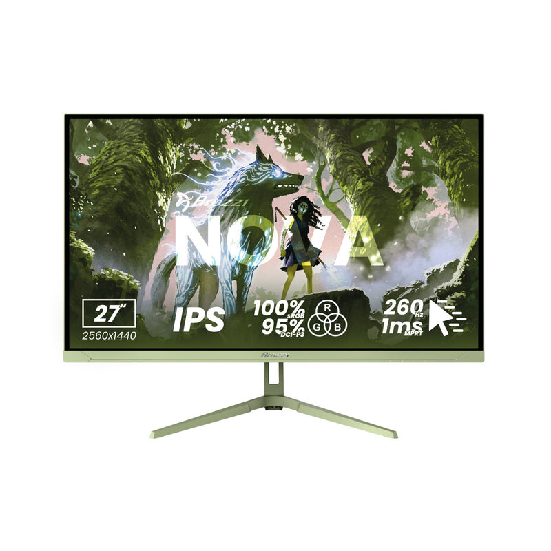 Arozzi Nova 27“ IPS 260Hz - Gaming Monitor computerskærm 68,6 cm (27") 2560 x 1440 pixel Quad HD LED Grøn