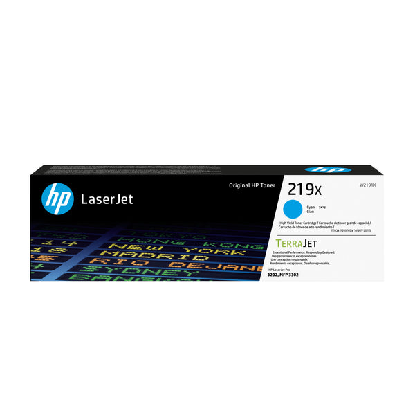 HP 219X original LaserJet-tonerpatron med høj ydelse, cyan