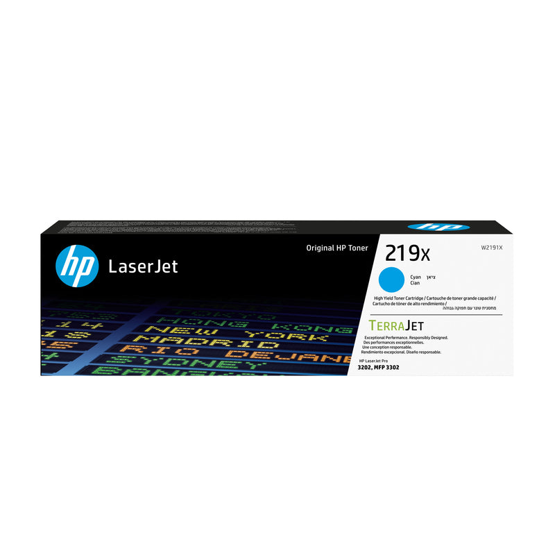 HP 219X original LaserJet-tonerpatron med høj ydelse, cyan