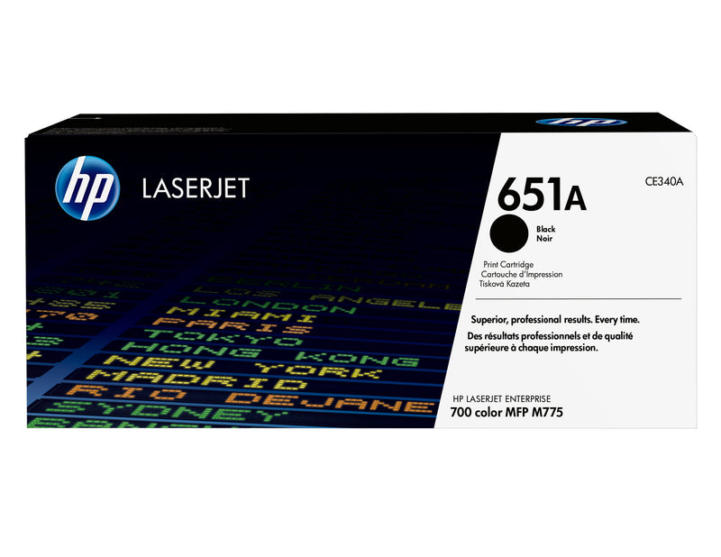 HP Original 651A LaserJet-tonerpatron, sort