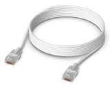 Ubiquiti UACC-Cable-Patch-EL-3M-W netværkskabel Gennemsigtig, Hvid Cat6