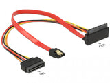 DeLOCK 85515 SATA-kabel SATA 15-stik 1 x SATA 22 pin, 1 x SATA 7 pin Flerfarvet