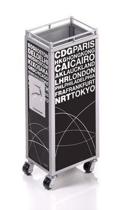 TROIKA MINI TROLLEY pen- og blyantholder Metal Sort, Hvid