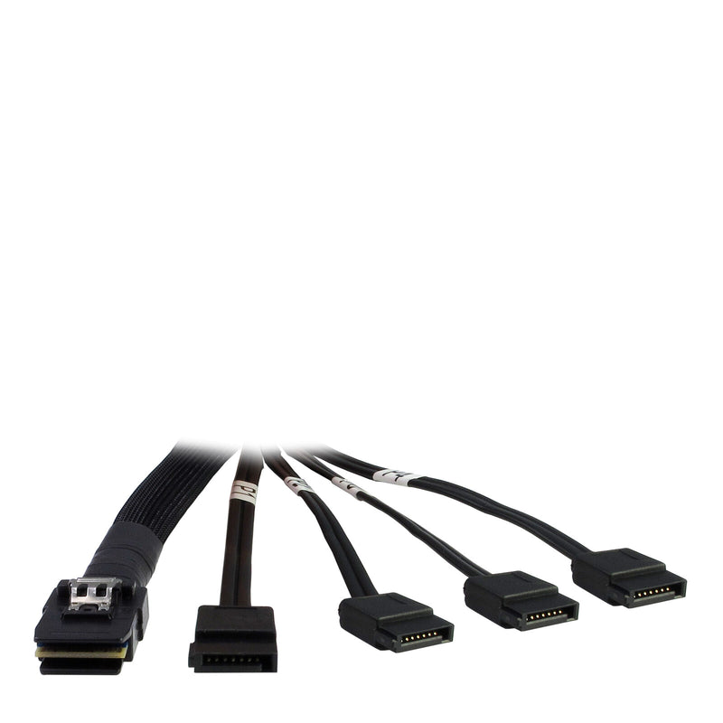Inter-Tech 88885237 SATA-kabel 0,65 m Sort
