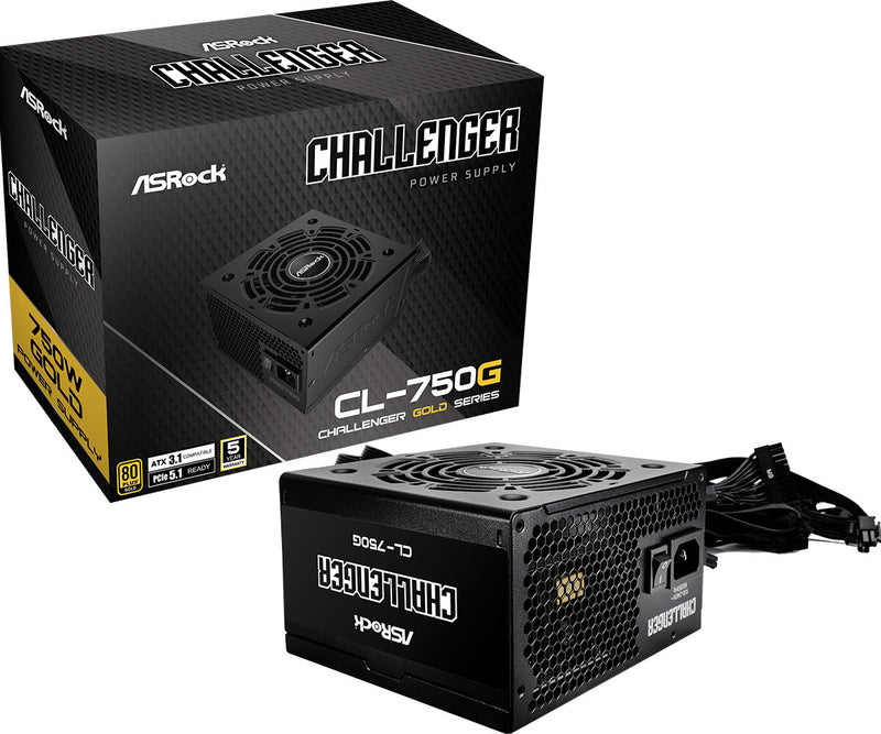 Asrock Challenger CL-750G enhed til strømforsyning 750 W 20+4 pin ATX ATX Sort