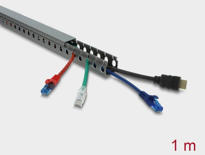 DeLOCK 22028 kabelorganisator Universel Kabelkanal Grå 1 stk