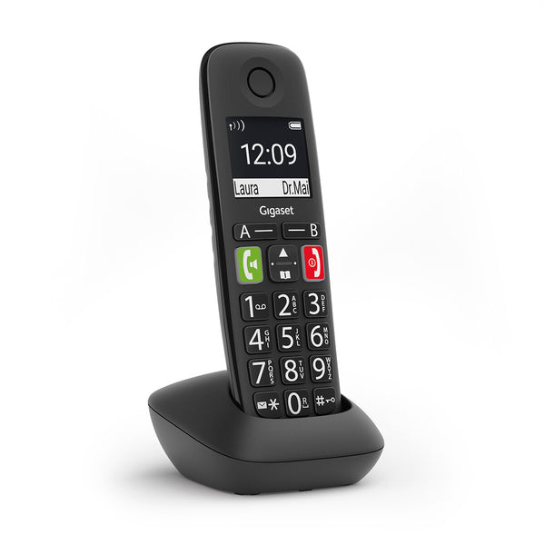 Gigaset E290HX Analog/DECT-telefon Nummervisning Sort