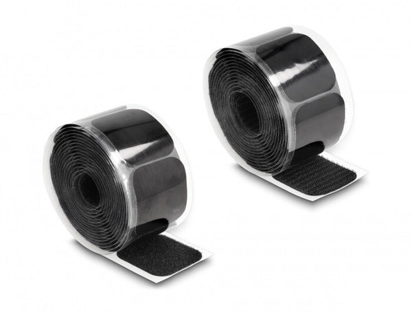 DeLOCK 19108 velcro lynlås Nylon, Polyester Sort 1 stk