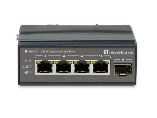 LevelOne IGU-0501 netværksswitch Gigabit Ethernet (10/100/1000) Sort
