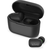 Savio TWS-09 hovedtelefoner/headset True Wireless Stereo (TWS) I ørerne Opkald/musik Bluetooth Sort