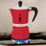 Bialetti Rainbow Moka gryde Sort, Rød, Rustfrit stål