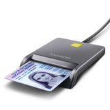 Axagon CRE-SM3T USB Smart card Flat smartcard læser Indendørs USB 2.0 Sort
