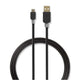 Nedis CCBW60500AT10 USB-kabel USB 2.0 1 m USB A Micro-USB B 0,48 Gbit/sek. Anthracit